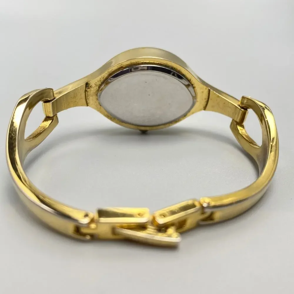 Annibel Gold Tone Petite Oval Bracelet Watch 5.5”
